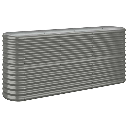Garden Raised Bed | Grey | Powder-coated steel | Large |  Durable