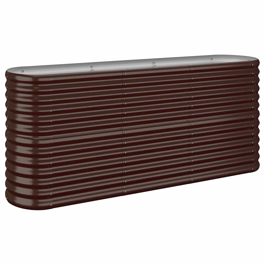 Patio Raised Bed Galvanized Steel 152x40 x 26.8 " Brown