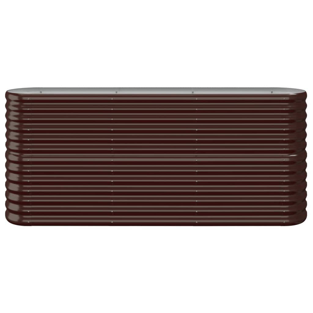 Patio Raised Bed Galvanized Steel 152x40 x 26.8 " Brown