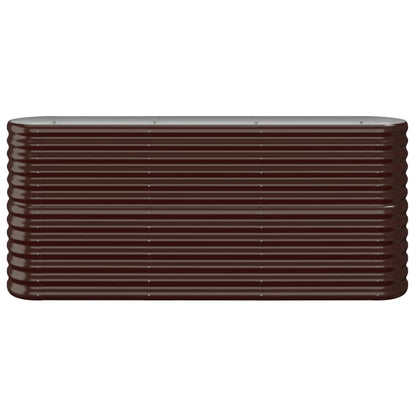 Patio Raised Bed Galvanized Steel 152x40 x 26.8 " Brown
