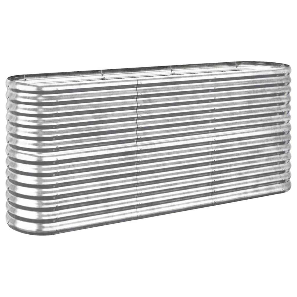 Garden Raised Bed Galvanized Steel 59.8"x15.7"x26.8" Silver