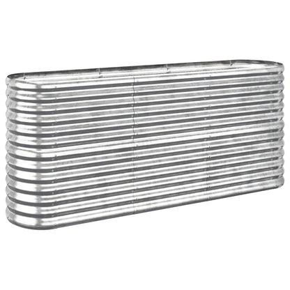 Garden Raised Bed Galvanized Steel 59.8"x15.7"x26.8" Silver