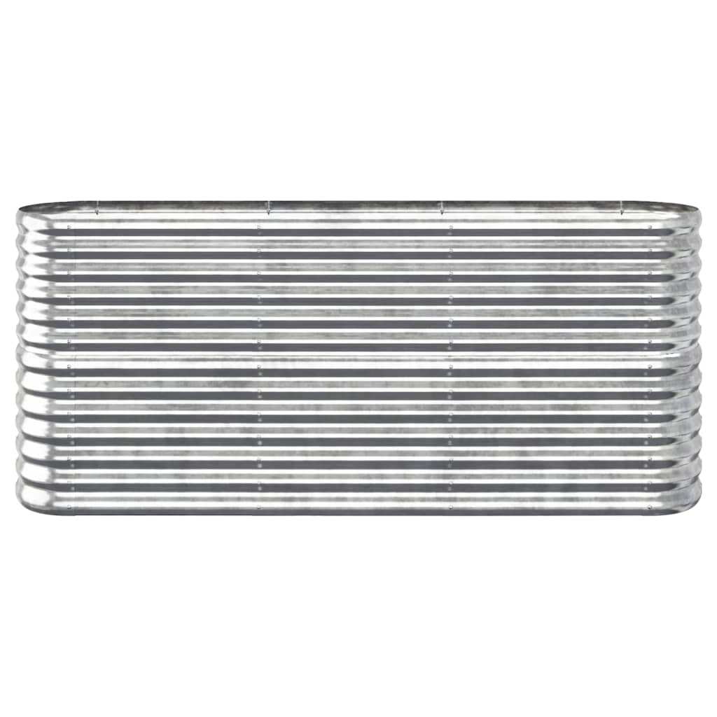 Garden Raised Bed Galvanized Steel 59.8"x15.7"x26.8" Silver