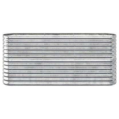 Garden Raised Bed Galvanized Steel 59.8"x15.7"x26.8" Silver