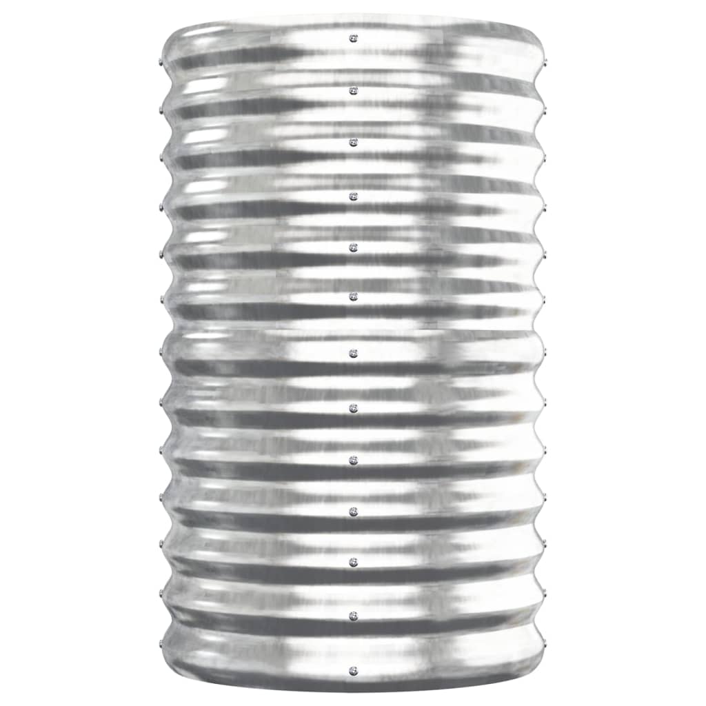 Garden Raised Bed Galvanized Steel 59.8"x15.7"x26.8" Silver