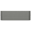 Garden Raised Bed Powder-coated Steel 88.2"x15.7"x26.8" Gray