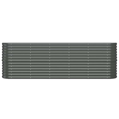 Garden Raised Bed Galvanised Steel 224x40x68 cm Anthracite