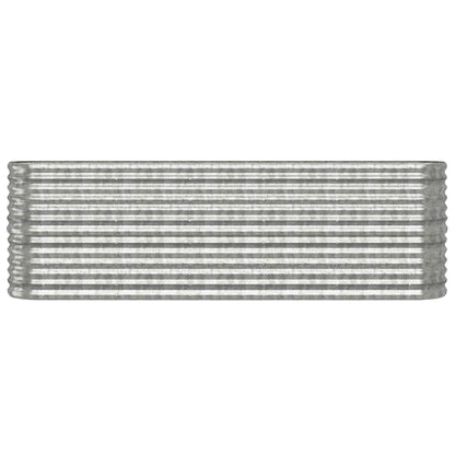 Garden Raised Bed Galvanized Steel 88.2"x15.7"x26.8" Silver