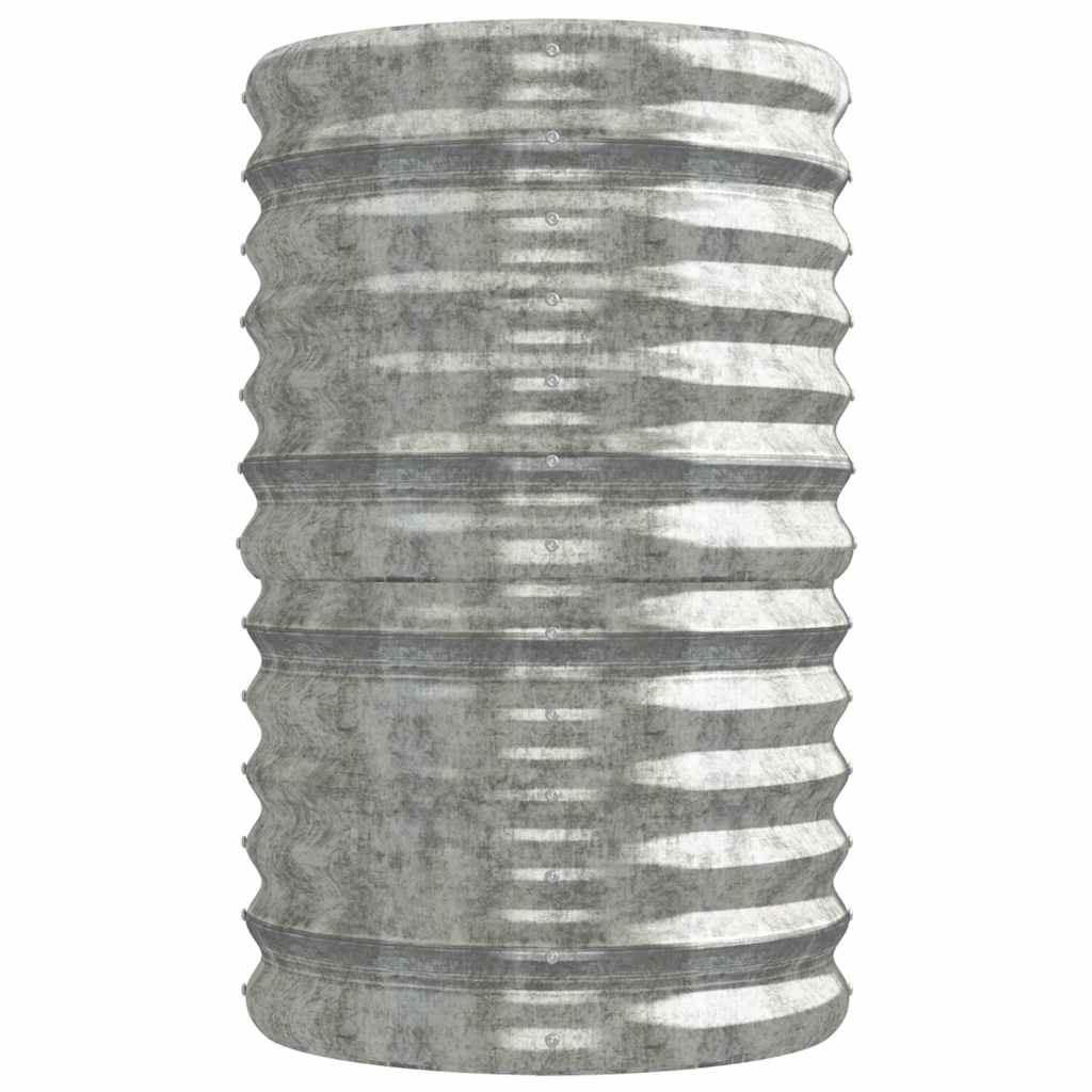 Garden Raised Bed Galvanized Steel 88.2"x15.7"x26.8" Silver