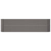 Garden Raised Bed Powder-coated Steel 102.4"x15.7"x26.8" Gray