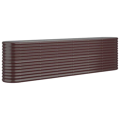 Patio Raised Bed Galvanized Steel 260x40 x 26.8 " Brown