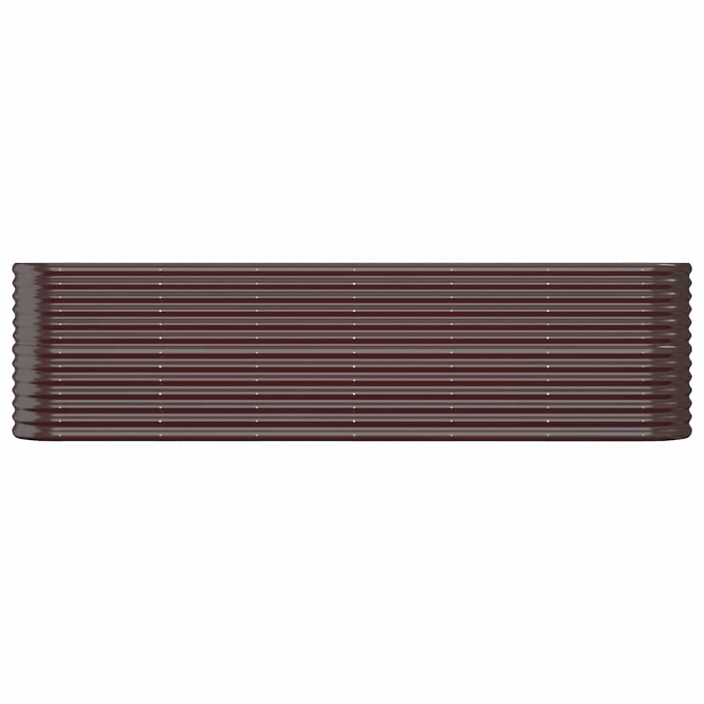 Patio Raised Bed Galvanized Steel 260x40 x 26.8 " Brown
