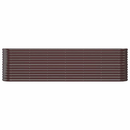 Patio Raised Bed Galvanized Steel 260x40 x 26.8 " Brown