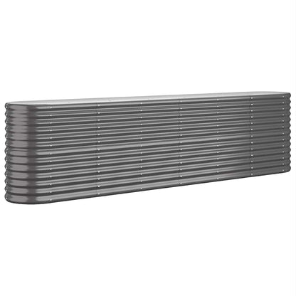 Garden Raised Bed Galvanised Steel 260x40x68 cm Anthracite