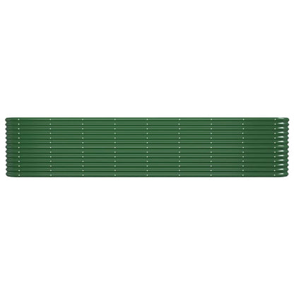 Garden Raised Bed Powder-coated Steel 332x40x68 cm Green
