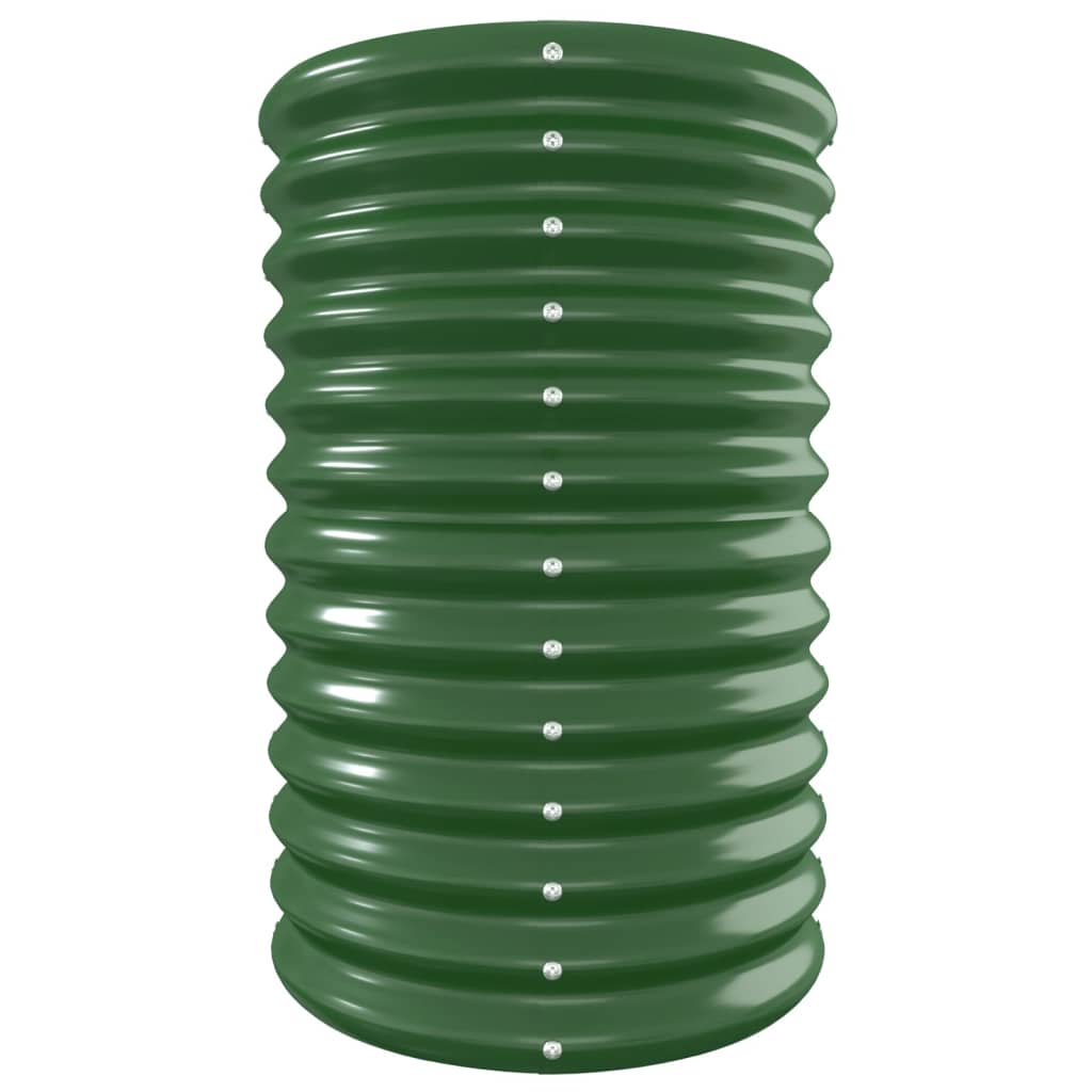 Garden Raised Bed Powder-coated Steel 332x40x68 cm Green