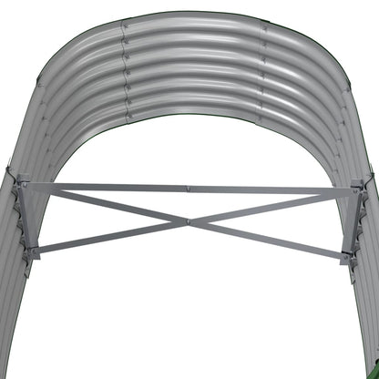 Garden Raised Bed Galvanised Steel 152x80x36 cm Green