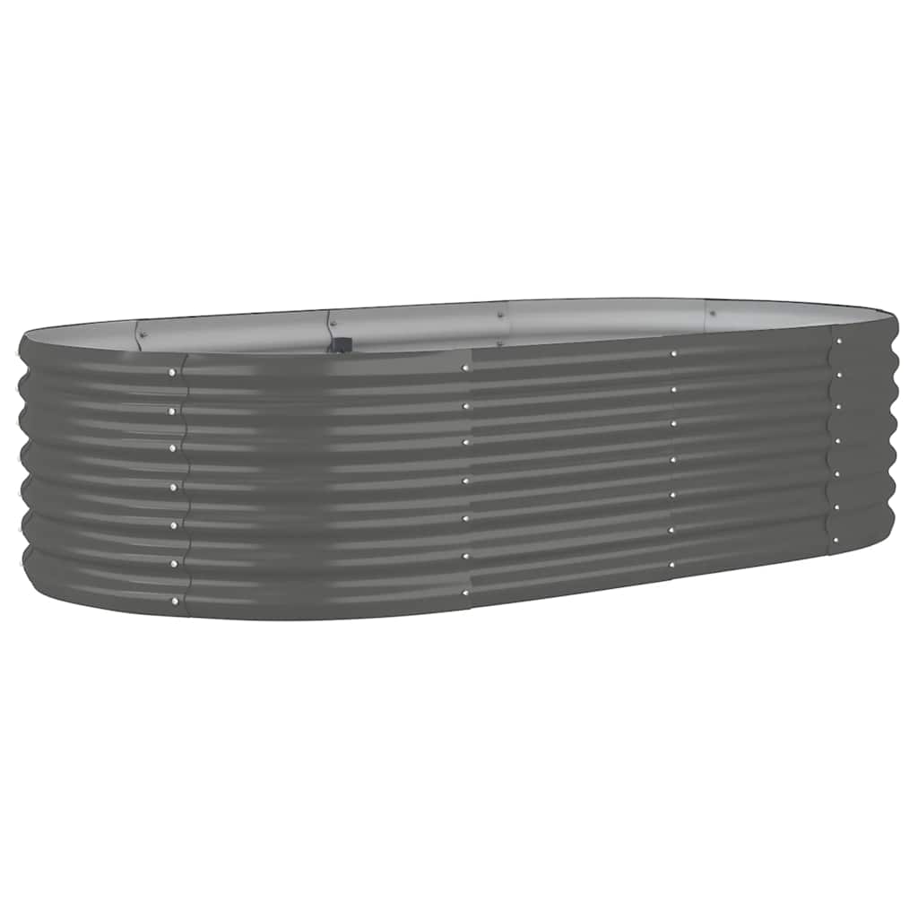 Garden Raised Bed Galvanized Steel 59.8"x31.5"x14.2" Gray