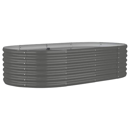 Garden Raised Bed Galvanized Steel 59.8"x31.5"x14.2" Gray