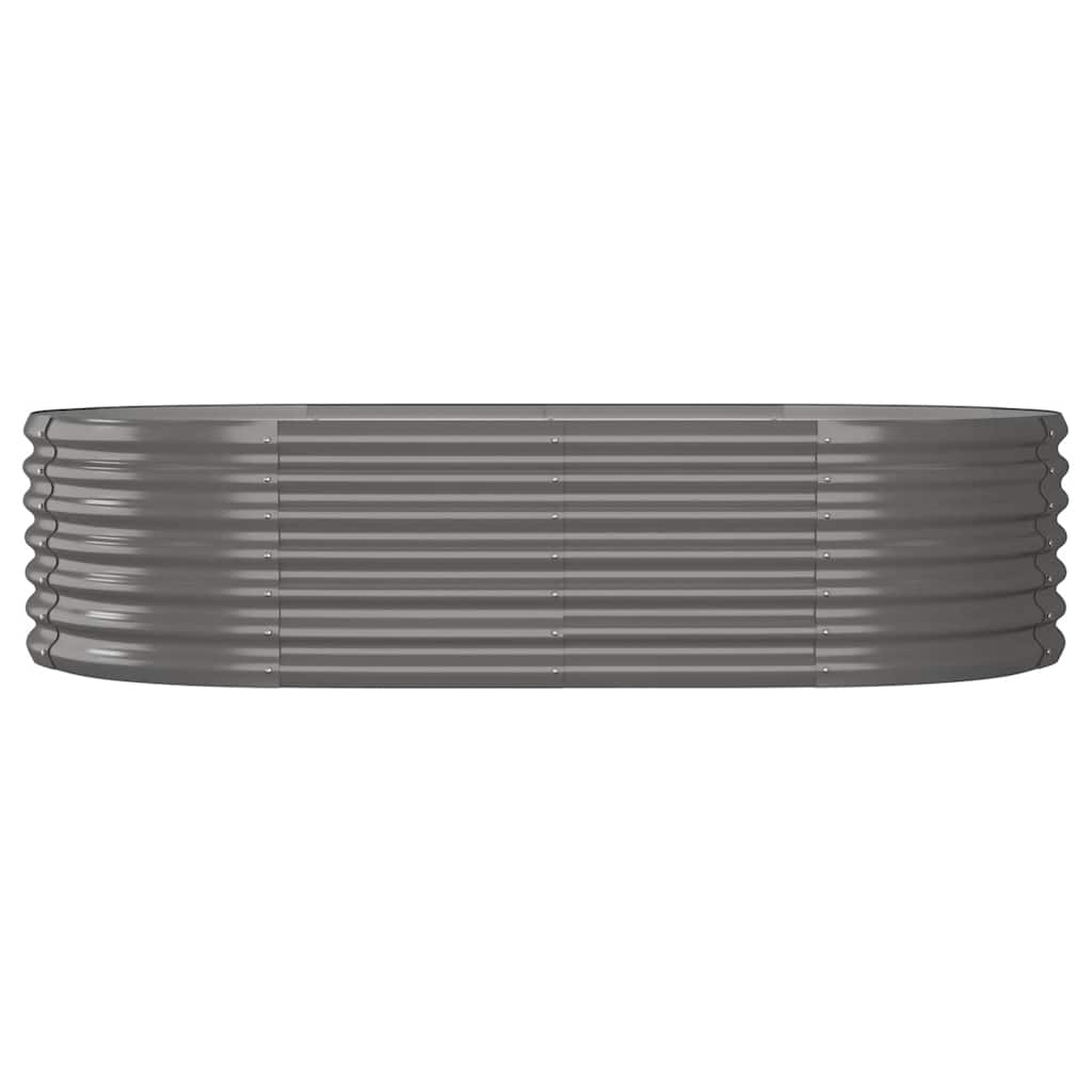 Garden Raised Bed Galvanized Steel 59.8"x31.5"x14.2" Gray