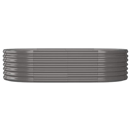 Garden Raised Bed Galvanized Steel 59.8"x31.5"x14.2" Gray