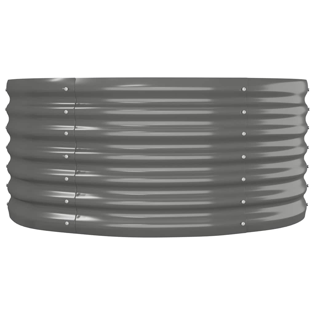 Garden Raised Bed Galvanized Steel 59.8"x31.5"x14.2" Gray
