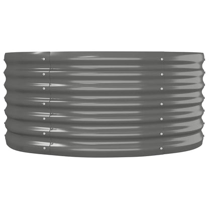 Garden Raised Bed Galvanized Steel 59.8"x31.5"x14.2" Gray