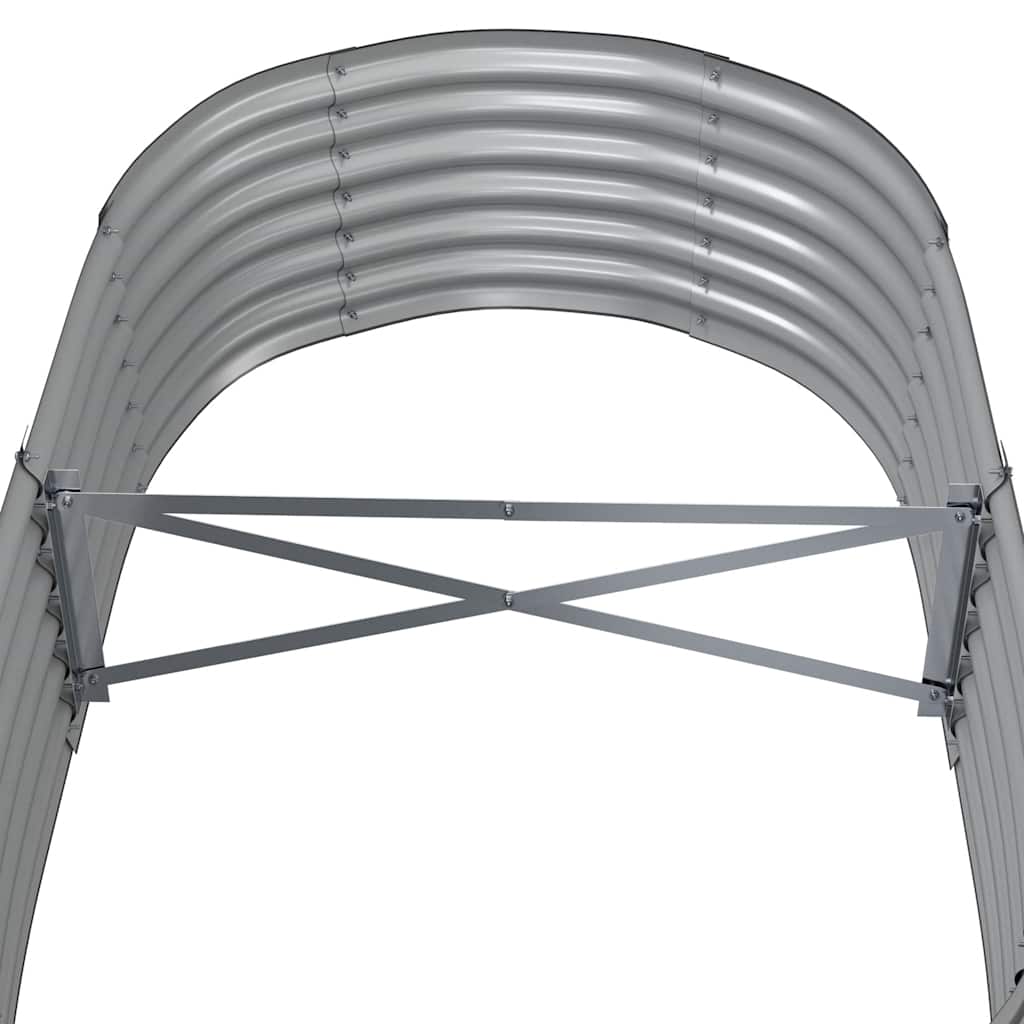 Garden Raised Bed Galvanized Steel 59.8"x31.5"x14.2" Gray