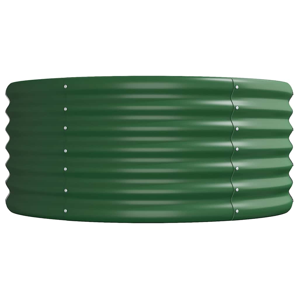 Garden Raised Bed Galvanised Steel 296x80x36 cm Green
