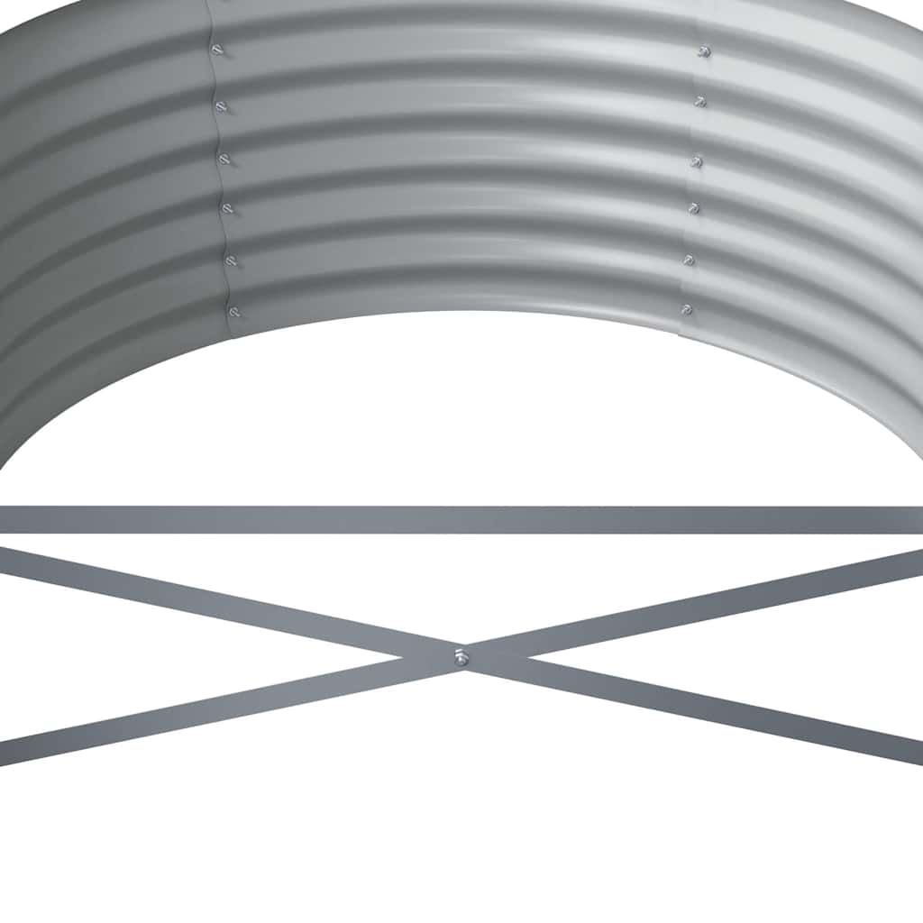Garden Raised Bed Galvanised Steel 296x80x36 cm Green