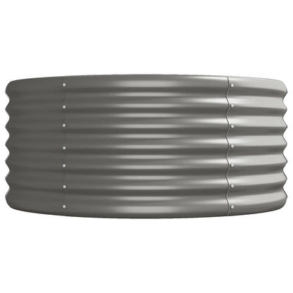 Garden Raised Bed Galvanized Steel 116.5"x31.5"x14.2" Gray