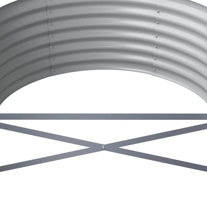 Garden Raised Bed | Silver | Powder-coated steel | Large |  Durable