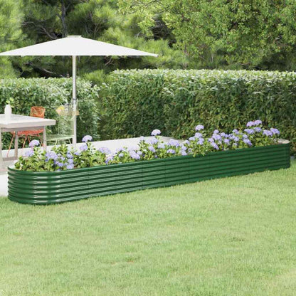 Garden Raised Bed | Green | Powder-coated Steel | Large |  Durable