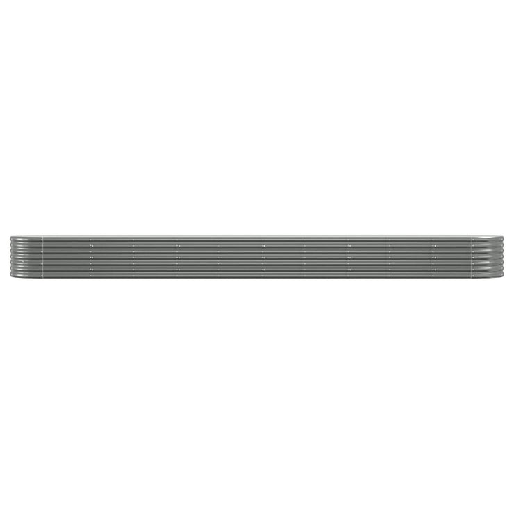 Garden Raised Bed Powder-coated Steel 440x80x36 cm Grey