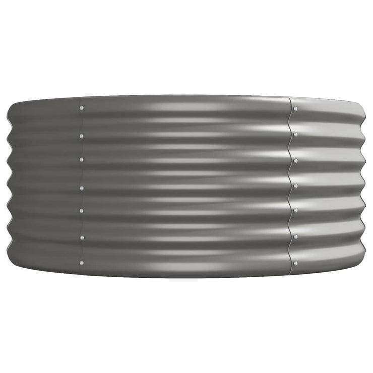 Garden Raised Bed Powder-coated Steel 440x80x36 cm Grey