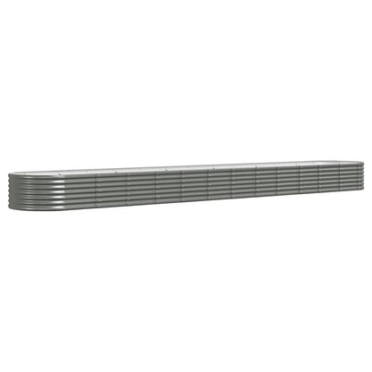 Garden Raised Bed Galvanised Steel 512x80x36 cm Grey