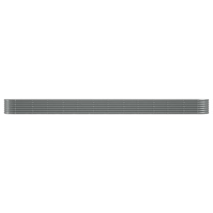 Garden Raised Bed Galvanised Steel 512x80x36 cm Grey