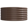 Garden Raised Bed Powder-coated Steel 512x80x36 cm Brown
