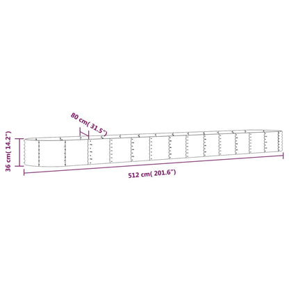 Garden Raised Bed | Brown | Powder-coated steel | Large |  Durable