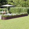 Garden Raised Bed Powder-coated Steel 512x80x36 cm Brown
