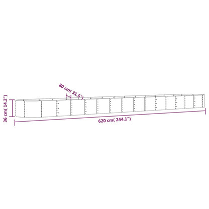 Garden Raised Bed | Green | Powder-coated Steel | Large | Tough