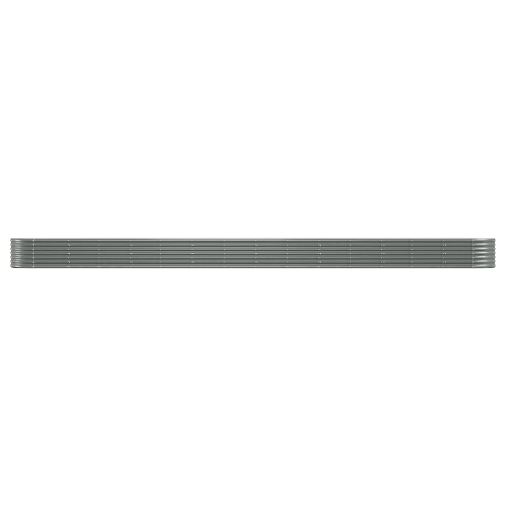 Garden Raised Bed Galvanized Steel 244.1"x31.5"x14.2" Gray