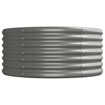 Garden Raised Bed Galvanized Steel 244.1"x31.5"x14.2" Gray