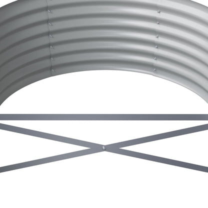 Garden Raised Bed Galvanized Steel 244.1"x31.5"x14.2" Gray