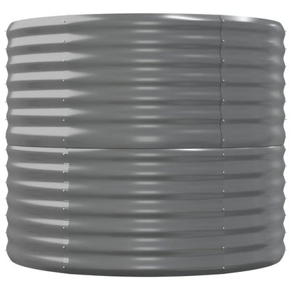 Garden Raised Bed Galvanised Steel 152x80x68 cm Grey