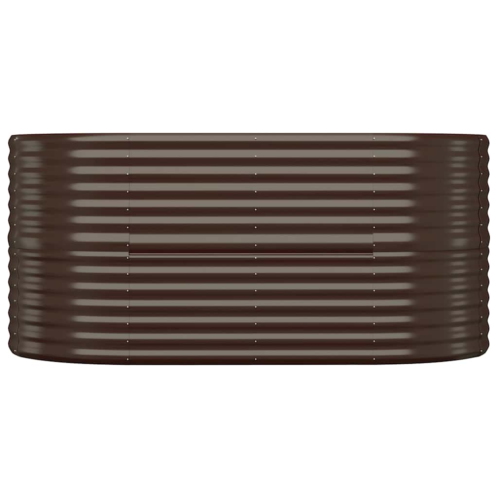 Garden Raised Bed Galvanised Steel 152x80x68 cm Brown