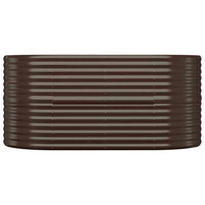 Garden Raised Bed Galvanised Steel 152x80x68 cm Brown