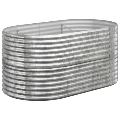 Garden Raised Bed Galvanised Steel 152x80x68 cm Silver