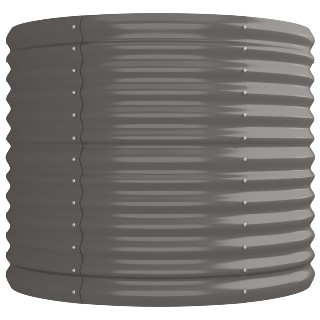 vidaXL Garden Raised Bed Grey Powder-coated steel Large Durable