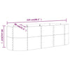 Garden Raised Bed Powder-coated Steel 88.2"x31.5"x26.8" Silver